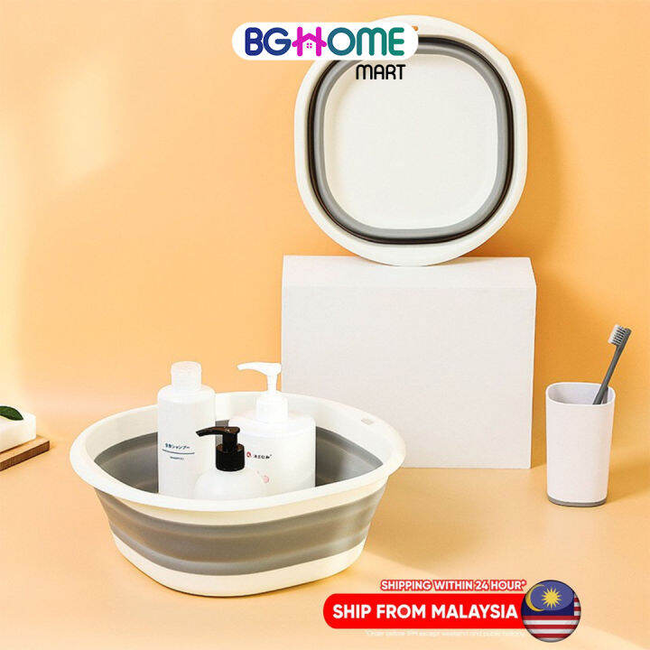 Plastic Folding Basins Portable Wash Basins Folding Laundry Tub ...