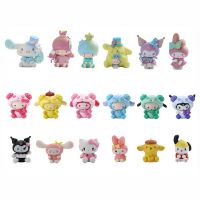 ชุดฟิกเกอร์6ชุดมินิเมโลดี้ของฉัน Cinnamoroll KT Cat Sanrio Pvc Koleksi Boneka Anuk Hadiah Dekorasi