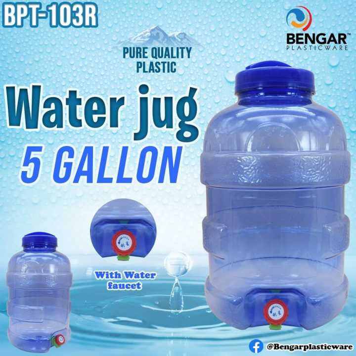 (BPT103R) 5 Gallon Round Water Jug with Faucet Mineral Water Jug