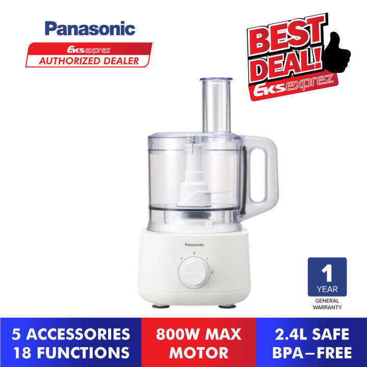 Panasonic Food Processor (800W) MKF310WSK with 5 Accessories for 18