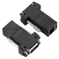 【☊HOT☊】 uk7asf Vga 2ชิ้นเป็น Rj45 Cat5e ตัวแปลงเครือข่ายเครือข่ายอีเธอร์เน็ตต่อขยายได้ไม่จำเป็นต้องใช้พลังงานภายนอก