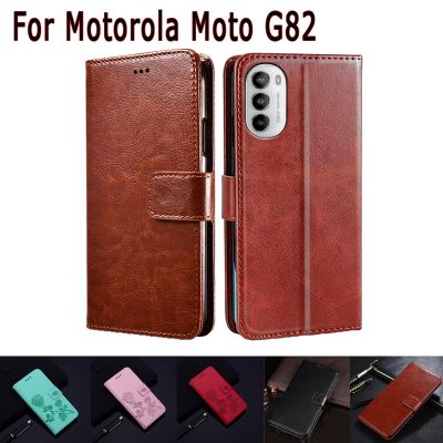 Coque For Motorola Moto G82 Case Cover Magnetic Card Flip Leather Wallet Stand Phone Hoesje Book For Motorola G 82 чехолна Bag