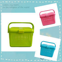 [pet basket] ตะกร้าพลาสติก มีหูหิ้ว มีฝาปิด ขนาด 32x44x26 ซม. ตะกร้าสัตว์เลี้ยง ตะกร้าสุนัข ตะกร้าแมว ตะกร้าใส่หมา ตะกร้าใส่เสื้อผ้า ตะกร้าใส่ของใช้เด็กอ่อน ตะกร้าอเนกประสงค์