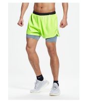 Marathon Running Shorts MenS 2 in 1 Sports Jogging Fitness Shorts Training Quick Dry Gym Men Shorts Sport gym Short Pants