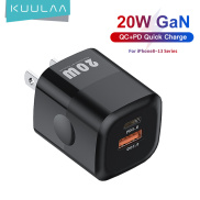 KUULAA GaN PD 20W Fast Charging USB C Charger For iPhone Xiaomi Huawei