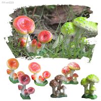 Small Mushroom Ornaments Micro Landscape Mini Resin Statue Crafts DIY Small Ornaments Garden Plants Figurines Miniatures
