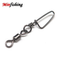 Minfishing 50 ชิ้น/ล็อตตกปลาหมุน MS + HX Rolling Swivel with Coastlock Snap อุปกรณ์ตกปลาตกปลาตะขอเชื่อมต่อ-SLPPP STORE