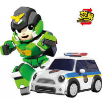 Transformation Auto Toy Cop Justice Rescue Team Car Transform Robot Mech Deformation Vehicle Action Figure ของเล่นเด็กของขวัญเด็ก