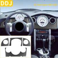 For Mini Cooper Hatch One R50 R53 2002 2003 2004 Dashboard Console Cover Carbon Fiber Sticker Kit Car Interior Dash Panel Trim