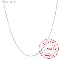 ๑❂❈ 16-30inch Thin Real 925 Sterling Silver 2mm side chain Necklace Women Girls Kids Children 40-75cm Jewelry kolye collares collier