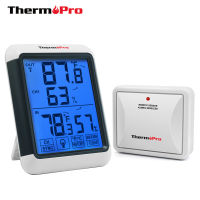 ThermoPro TP65A 100M Wireless Digital Hygrometer Temperature &amp; Humidity Monitor Black light touch screen Weather Station