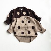 MILANCEL Kids Clothes Big Dot Boys Sweaters Girls Knit Cardiagans Fashion Outerwear