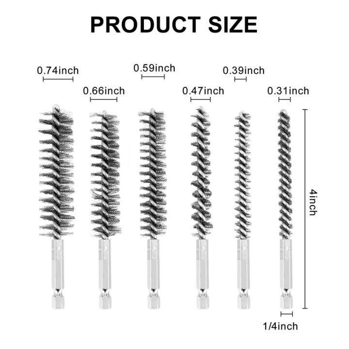 bore-brush-stainless-steel-bristles-wire-brush-for-power-drill-cleaning-wire-brush-with-hex-shank-handle-6-pieces