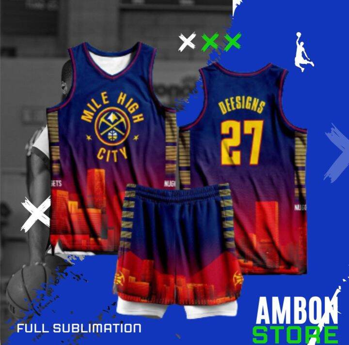 MILE HIGH 01 BASKETBALL JERSEY FREE CUSTOMIZE OF NAME AND NUMBER ONLY