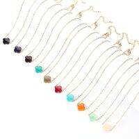 hotx【DT】 Fashion Jewelry Women Exquisite Classic Cut Gem Pendant Gold-plated Necklace