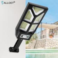 196LED Solar Powered Outdoor Wall Light Waterproof Motion Sensor Garden Park Lights ABS Plastic Path Street Sunlight