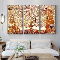 Gustav Klimt Kiss Canvas Art ภาพวาดทำซ้ำคลาสสิกต้นไม้แห่งชีวิตตกแต่งบ้านผ้าใบพิมพ์ Cuadros