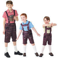 Umorden เด็กเด็กเยอรมัน Oktoberfest เบียร์ Boy เครื่องแต่งกาย Lederhosen เสื้อชุดสำหรับชาย Tween 2-12T สีฟ้าสีแดงสีเขียว