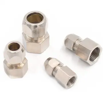 1pcs Brass Ferrule Tube Compression Fitting Connector 1/8 1/4 3