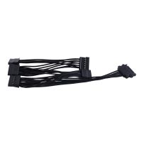 4Pin IDE 1 to 5 SATA 15Pin Hard Drive Power Supply Splitter Cable for DIY PC Sever 18AWG 4-Pin to 15-Pin Power