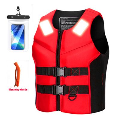 New Water Sports Adult Lifejacket Neoprene Swimming Floating Jacket Professional Surfing Fishing Safety Reflective Lifejacket  Life Jackets
