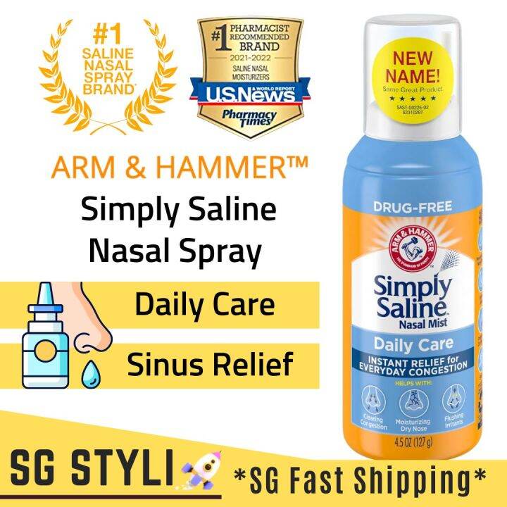 💯Arm and Hammer Simply Saline Adult Nasal Mist for Daily Care