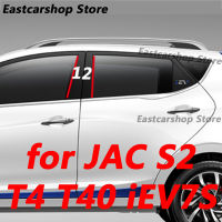 For JAC S2 Refine T4 T40 IEV7S 2019 2018 Car Door Window Middle Column Trim B C Pillar Strip Stickers 2017 2016 2015