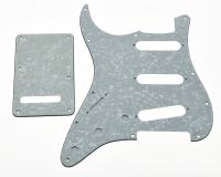 KAISH Lefty ST SSS Pickguard,Left Handed Trem Cover Set White Pearl