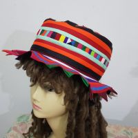 หมวกชาวเขา งานทำมือของชนเผ่า หมวกแฟนซี ทรงกลม Hill Tribe Hat Handmade Nice Unique Style for Men