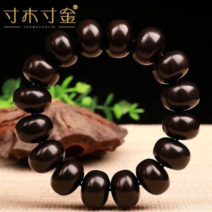 ใหม่มาถึงสีดำสร้อยข้อมือลูกปัดพุทราไม้จันทน์สีม่วงลูกคิดไม้จันทน์ลูกปัดวัสดุเก่าจมอยู่ใต้น้ำพื้นบ้านลูกปัดผู้ชายและผู้หญิงของสร้อยข้อมือ