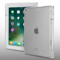 （A TOOT）สำหรับ iPad 9.7 2017 2018กรณีนุ่มใส TPU กลับพร้อมที่ใส่ดินสอปกคลุมสำหรับ iPad Air 2 1 Pro 10.5 Pro 11 2018 F Unda ปากกา