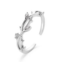 Ready Stock Creative Hollow Metal nches Opening Diamond Ring Women Accessories