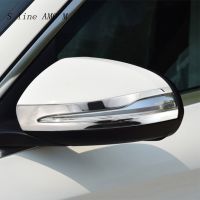 Car Styling For Mercedes Benz C E Class W205 W213 GLC X253 Rearview Mirror Frame Door Horn Covers Stickers Trim Accessories