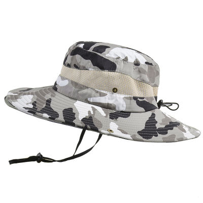 Breathable Outdoor Sun Protection Cap Fishing Bucket Wide Hat