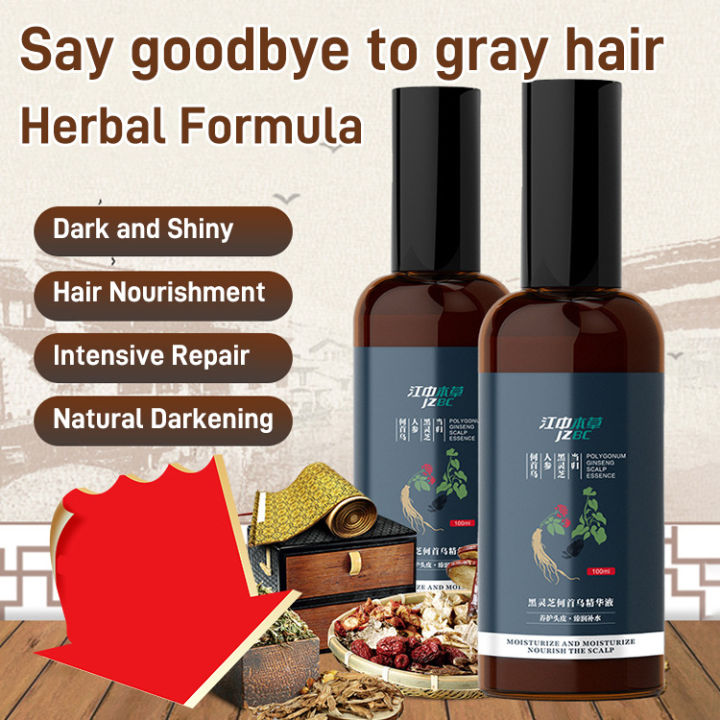 techfuture Herbal Gray Hair Reverse Essence/Restore Black Hair Serum ...