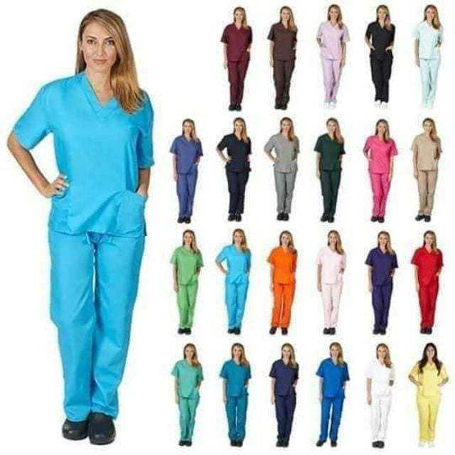 Scrubsuit/ Medical scrub suit uniform/ aqua blue SCRUB SUIT Lazada PH