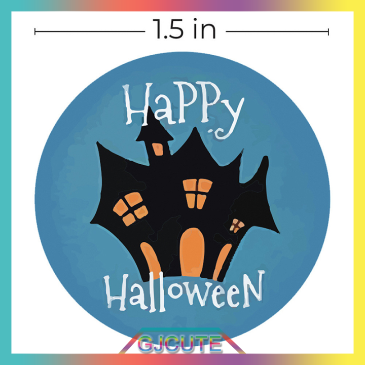 gjcute-500pc-halloween-vampire-สติกเกอร์รอบซองจดหมายปิดผนึกฉลาก-candy-bag-sticker