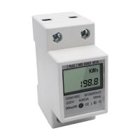 DDM15SC Digital 1P DIN Rail Energy Meter LCD 5 80A 220V 50Hz Electronic KWh Meter Power Consumption Monitor