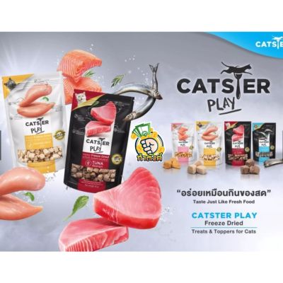 CATSTER PLAY ขนมแมวฟรีซดราย เนื้อปลาแท้ 100% 40g by กำตังค์