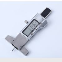 0.01Mm Digital Tread Depth Gauge 0-25Mm LCD สแตนเลสยาง Tread Depth Gauge Caliper Tread ไม้บรรทัดเมตริกนิ้ว Interchange