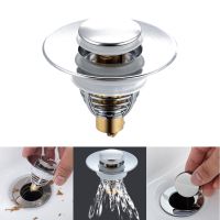 Universal Stainless Steel Bounce Core Washbasin Drain Filter Push-type Hair Catcher Bathtub Stopper Plug Kitchen Bathroom Tool