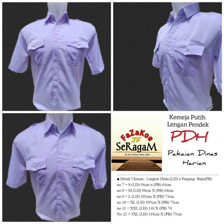 Baju Seragam PDH Paskibra Security Putih Lengan Pendek | Lazada Indonesia