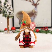 Christmas Faceless Doll Cute Dwarf Dolls Non woven Rudolph Doll Pendant Plush Figurine Kids New Year Gifts Home Decoration