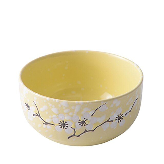 colored-ceramic-bowl-japanese-style-creative-baby-cute-plum-blossom-household-tableware-practical-childrens-kitchen-supplies