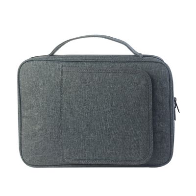 1 Piece Gray High Quality MenS Canvas Book Cover Stand Style Organizer Book Cover Book Storage Bag Case with Handle