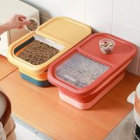 Collapsible Dog Food Storage Container Pet Food Container with Lids Airtight Cat Food Containers Foldable Kitchen Rice Storage