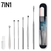 Ear pick set ชุด 7ชิ้น 2ชิ้น ไม้แคะหู ชุดแคะหูสแตนเลส Ear cleaner พร้อม กล่องพลาสติก ไม้แคะหูสปริง ไม้แคะหูเกลียว ไม้แคะหูมีไฟ Xliving