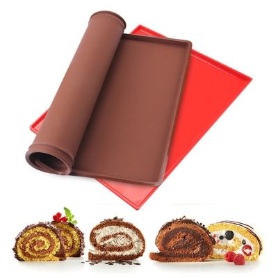 Non-stick Silicone Baking Mat Pad Swiss Cake Roll Pad Cake Tray Pan Mat Baking Pastry Tool Oven Mat Bakeware Kitchen Accessories