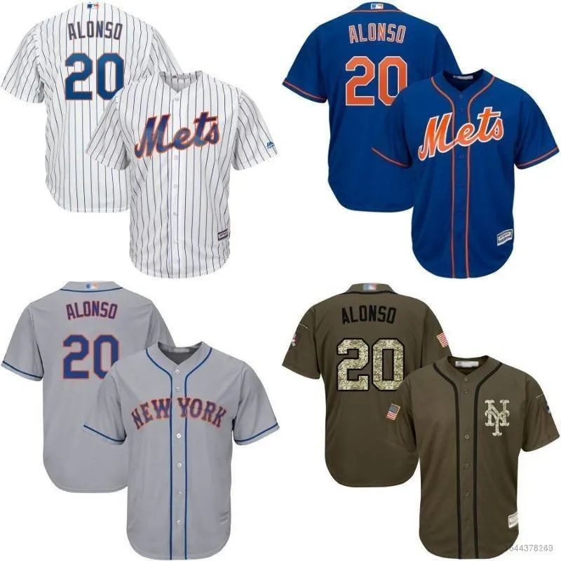Mens Nike New York Mets PETE ALONSO Baseball Jersey WHITE P/S New