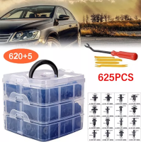 625Pcs Car Clip Car Fastener Car Bumper Clips Rivet Door Panel Retainer Trim Kit Car Push Pin Rivet